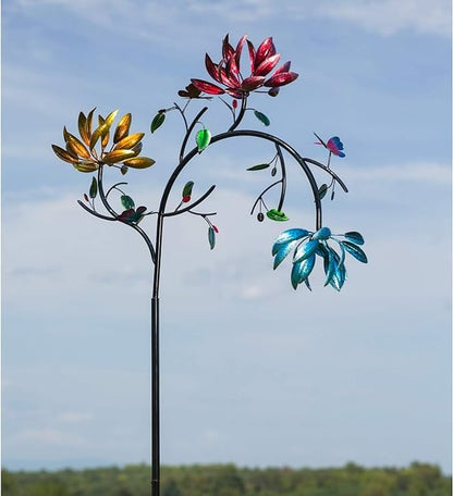 🎁Essentiels du jardin💥-Belle et colorée toupie à vent en forme de fleur