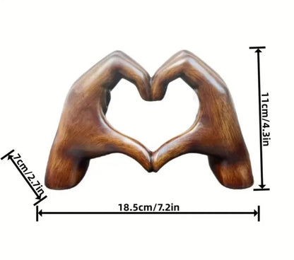 💕 Amor, familia, escultura de resina en forma de corazón.