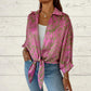 💝Knotted Lapel Cardigan Shirt Jacket