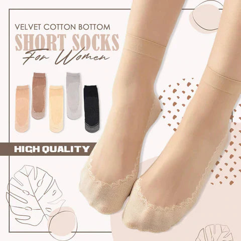 Calcetines transparentes de seda para mujeres