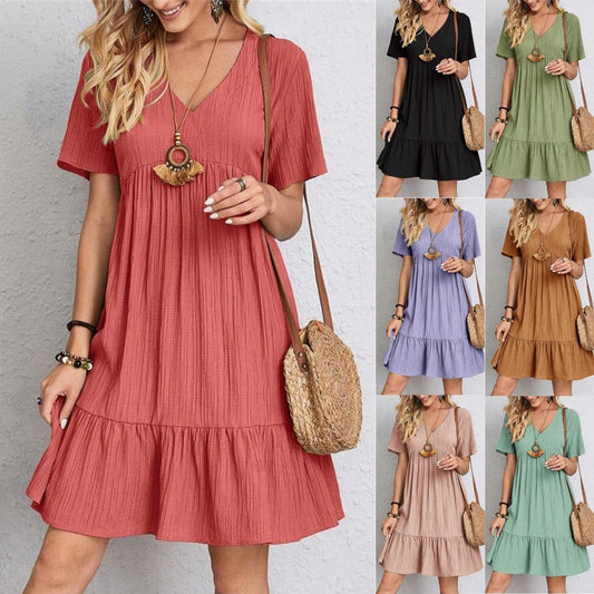 👚💃Vestido suelto con cintura de corbata-Compra 2 Envío gratuito