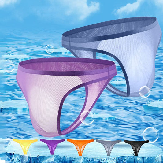 🔥Nuevo modelo en oferta🔥Tanga transparente sexy de seda de hielo ultrafina para hombre 【Compre 3 y obtenga 2 gratis】