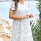 💗New Hot Sales - 49% OFF🌸Elegante Vestido de Flores Blanco para Tallas Grandes de Mujer