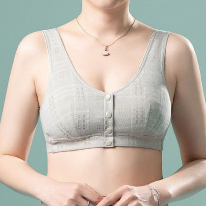 Women’s Wireless Support Front Closure Cotton Bra with Plus Size