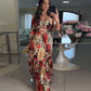 🔥Otoño/Invierno Hot Sale🔥Vestido plisado de mujer con estampado floral y cuello en V