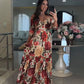 🔥Otoño/Invierno Hot Sale🔥Vestido plisado de mujer con estampado floral y cuello en V