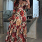 🔥Otoño/Invierno Hot Sale🔥Vestido plisado de mujer con estampado floral y cuello en V