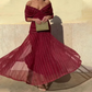 Vestido Maxi Bohemio de Malla Enrugada con Escote en V
