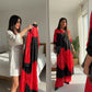Elegante conjunto de camisa larga y pantalones anchos