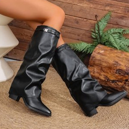 【1° Más Vendido】📢📢¡45% DE DESCUENTO!⏰ Botas gruesas y holgadas hasta la rodilla para mujer