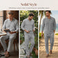 Conjunto Casual de 2 Piezas para Hombre en Mezcla de Lino