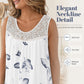 Vestido sin mangas con cuello redondo y estampado para mujer