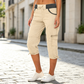 👖🔥 ¡OFERTA 50% OFF! Pantalones Capri Cargo de Cintura Alta para Mujer – Cómodos, Elegantes y Perfectos para un Look Casual ✨