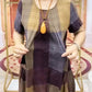 Vestido de verano de talla L con doble bolsillo de algodón y lino