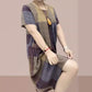 Vestido de verano de talla L con doble bolsillo de algodón y lino