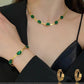 🎁Collar esmeralda Pendientes Pulsera 🔥Compre 2 y llévese 1 gratis