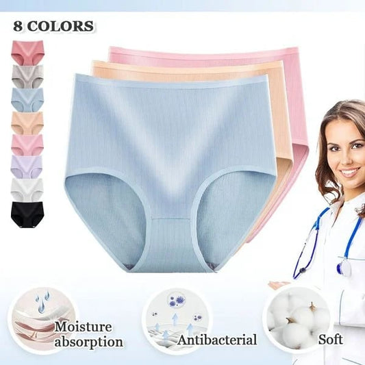 🔥Compre 1 y llévese 2 gratis🔥ladies high waist antibacterial hygroscopic underwear (El descuento tendrá efecto en el momento del pago)