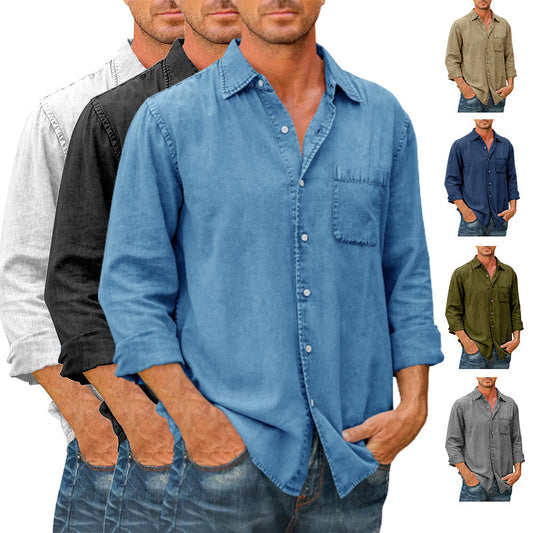 Camisas vaqueras para hombre , Tops vaqueros🌻Beneficio por tiempo limitado