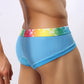 Slips para hombres sexys con cintura baja, ribete de color y malla transpirable.