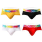 Slips para hombres sexys con cintura baja, ribete de color y malla transpirable.